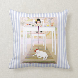 Vintages lila Oops Katzen-Kissen Kissen