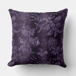 Vintages Lilac Floral Damask Lila Muster Kissen