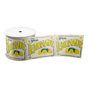 Vintages Limonadezeichenband Satinband