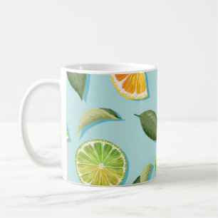 Vintages Limones Lemon Blue Pattern Kaffeetasse