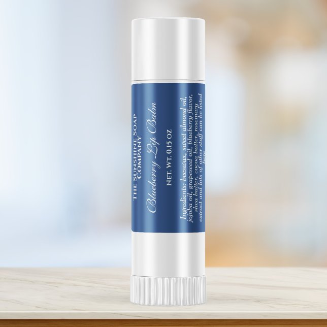 Vintages Lippenbalsam-Etikett - blau Quadratischer Aufkleber (Von Creator hochgeladen)