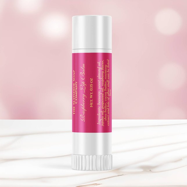 Vintages Lippenbalsam - Etikett - rosa Quadratischer Aufkleber (Von Creator hochgeladen)