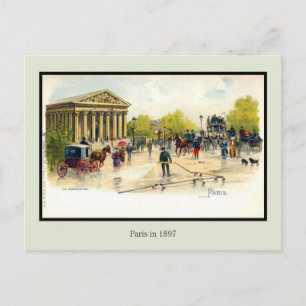 Vintages Litho Paris 1897 1 von 6 Postkarte