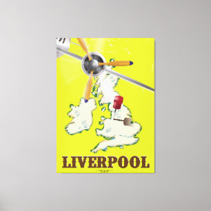 Vintages Liverpool Travel Poster Leinwanddruck