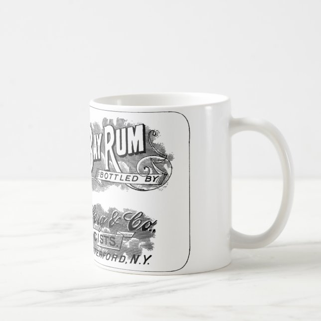 Vintages Logo für die Werbung in St. Thomas Bay Ru Kaffeetasse (Rechts)