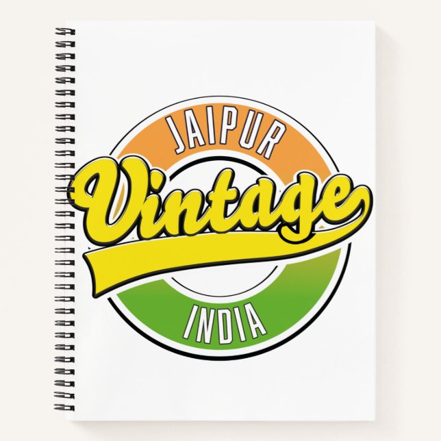 Vintages Logo-Poster Notizbuch (Vorderseite)