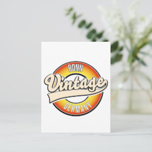 Vintages Logo Postkarte