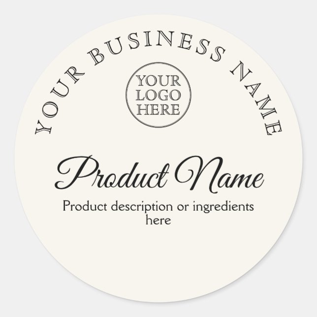 Vintages Logo Runder Aufkleber (Vorderseite)