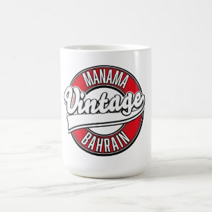 Vintages Logo von Manama Bahrain Kaffeetasse
