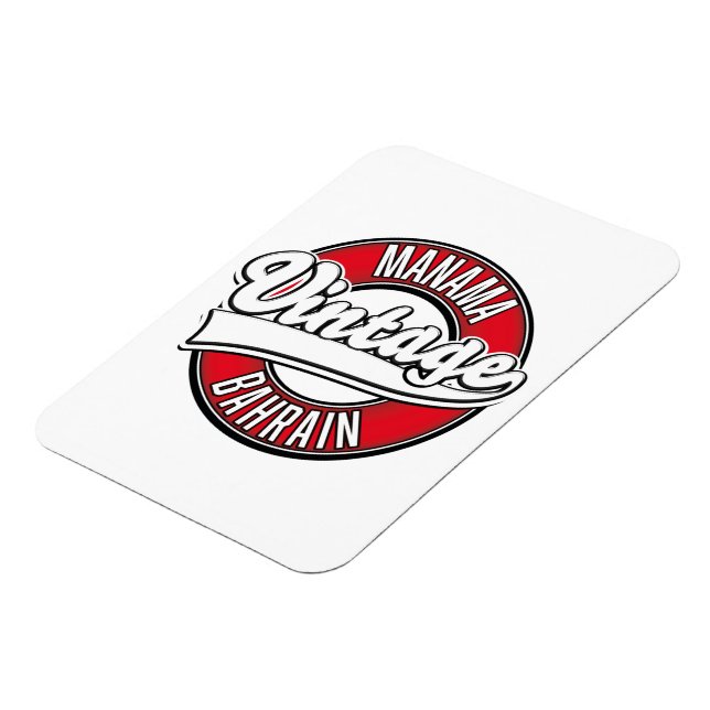 Vintages Logo von Manama Bahrain Magnet (Linke Seite)