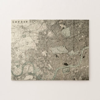 Vintages London-Karten-Puzzlespiel Puzzle