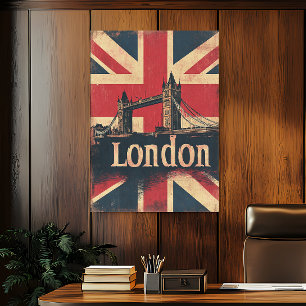 Vintages London Tower Bridge Travel Poster