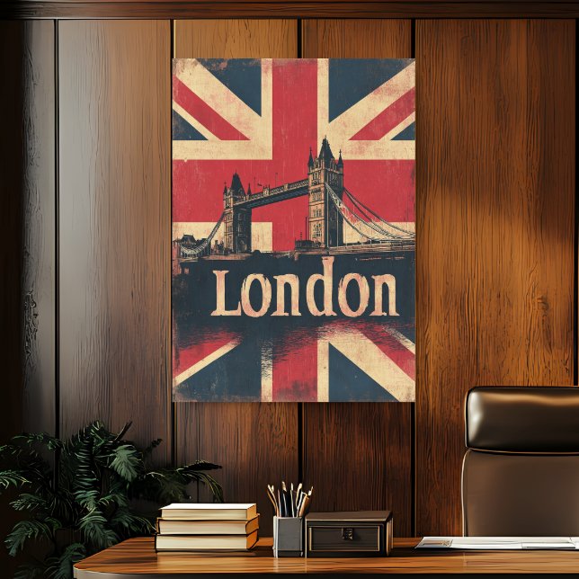 Vintages London Tower Bridge Travel Poster (Von Creator hochgeladen)