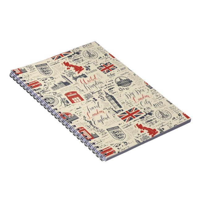 Vintages Londoner Foto-Notebook Notizblock (Rechte Seite)