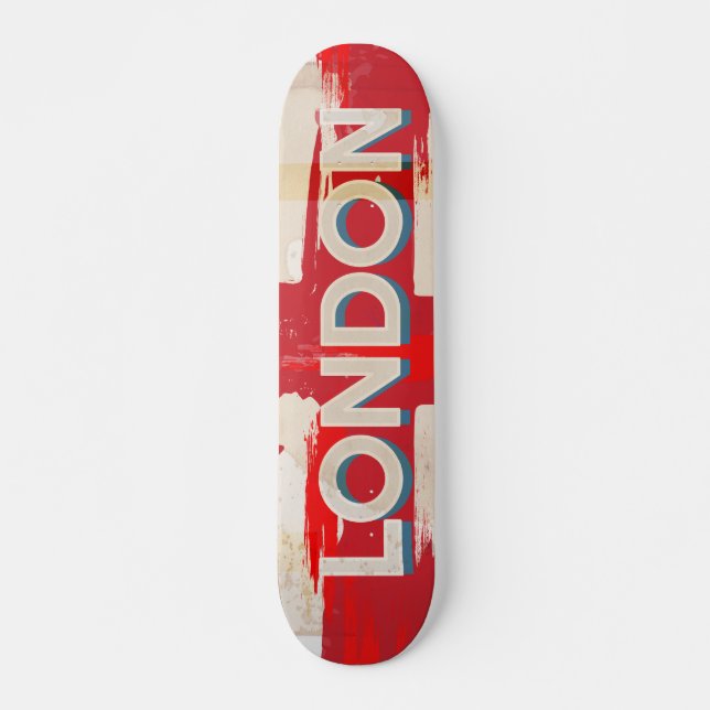 Vintages Londoner Gewerkschaft Poster Skateboard (Vorne)