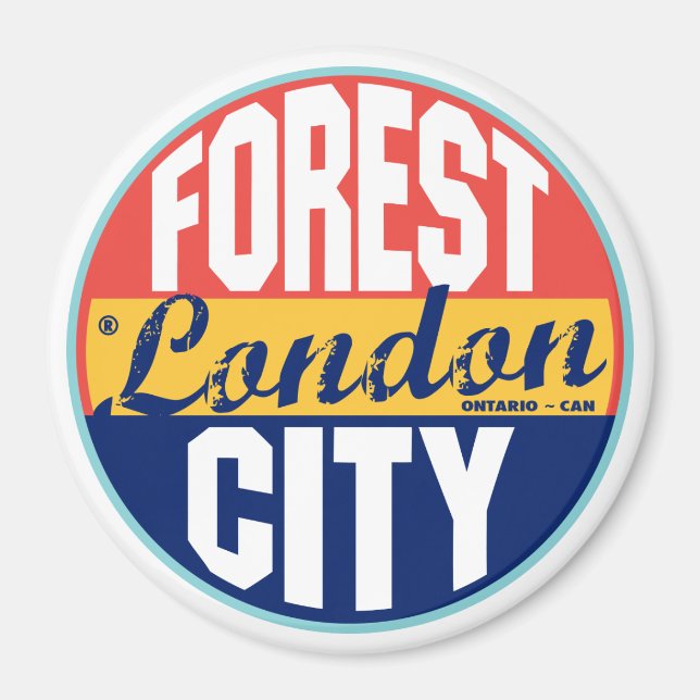 Vintages Londoner Label Magnet (Vorne)