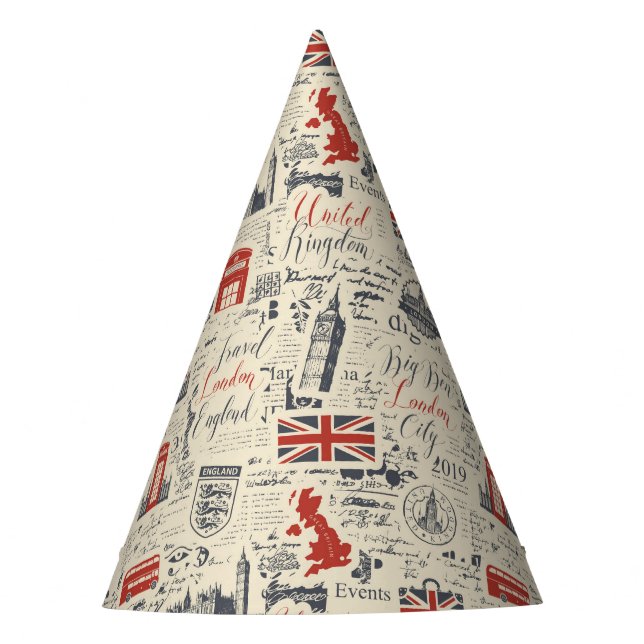 Vintages Londoner Party Hat Partyhütchen (Vorderseite)