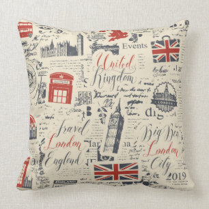 Vintages Londoner Pillow Kissen