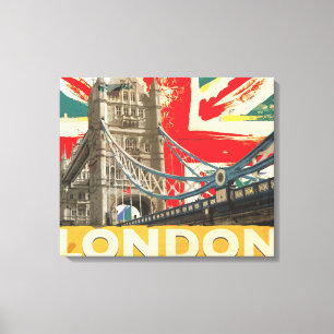 Vintages Londoner Poster Leinwanddruck