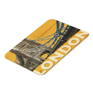 Vintages Londoner Poster Magnet