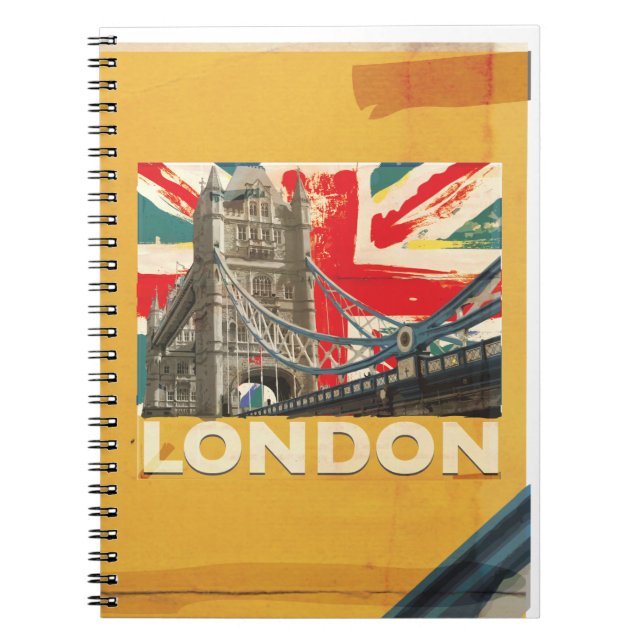 Vintages Londoner Poster Notizblock (Vorderseite)