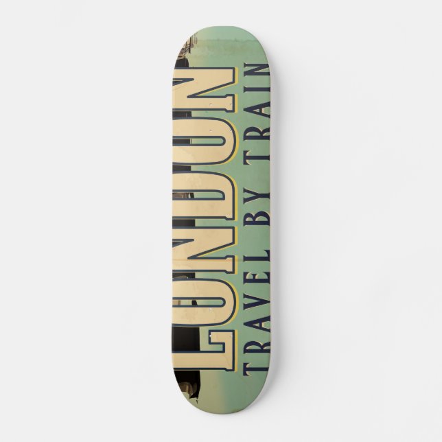 Vintages Londoner Poster Skateboard (Vorderseite)