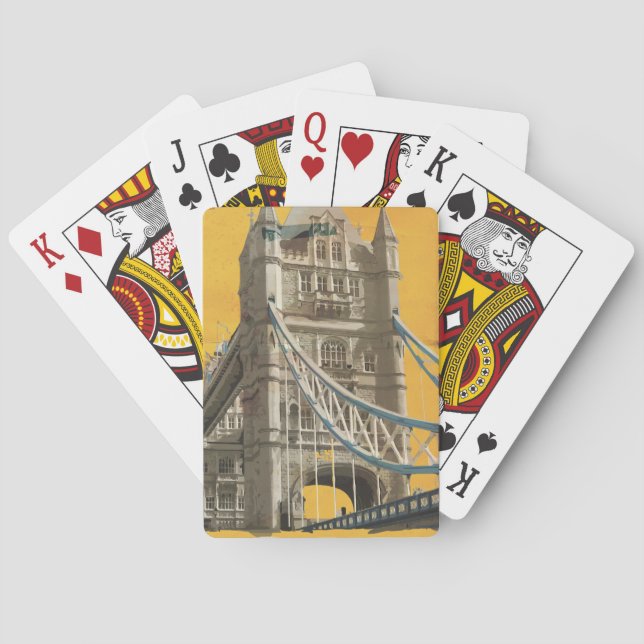 Vintages Londoner Poster Spielkarten (Rückseite)