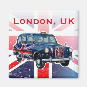 Vintages Londoner Schwarztaxi Magnet