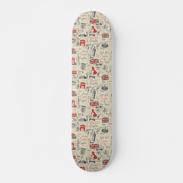 Vintages Londoner Skateboard (Vorne)