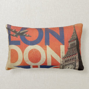 Vintages Londoner Throw-Kissen Lendenkissen