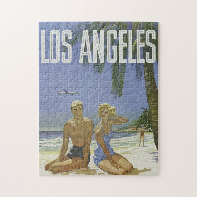 Vintages Los Angeles Travel Poster Puzzle (Vertikal)