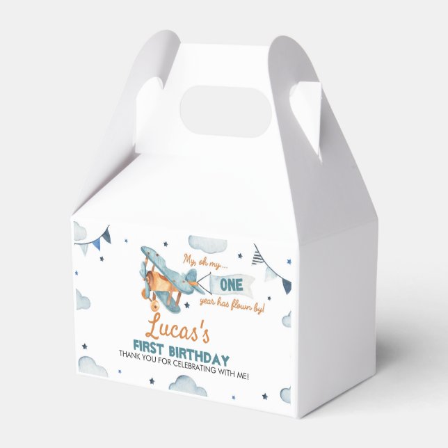 Vintages Luftfahrzeug Geburtsdatum Geschenkschachtel (Vorderseite)