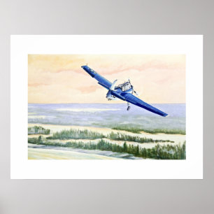 Vintages Luftfahrzeug Poster