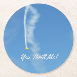 Vintages Luftfahrzeug Runder Pappuntersetzer