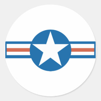 Vintages Luftkraftzeichen_2 Runder Aufkleber