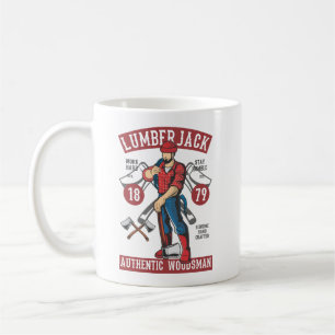 Vintages Lumberjack-Logo Kaffeetasse
