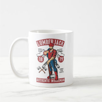 Vintages Lumberjack-Logo Kaffeetasse