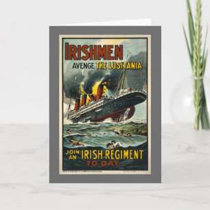 Vintages Lusitania-Plakat (Iren-Rekrutierung) Karte