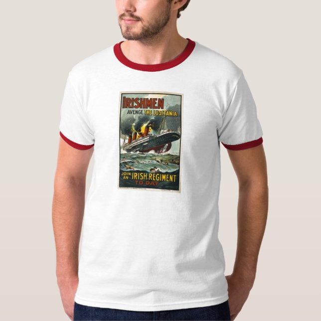 Vintages Lusitania-Plakat (Iren-Rekrutierung) T-Shirt (Vorderseite)