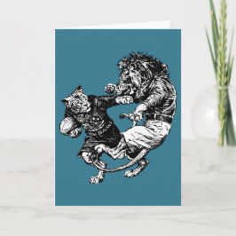 Vintages lustiges Rugby Feiertagskarte