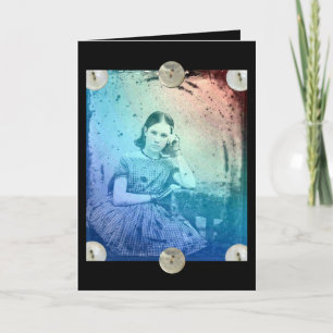 Vintages Mädchen, du bist lieb Karte