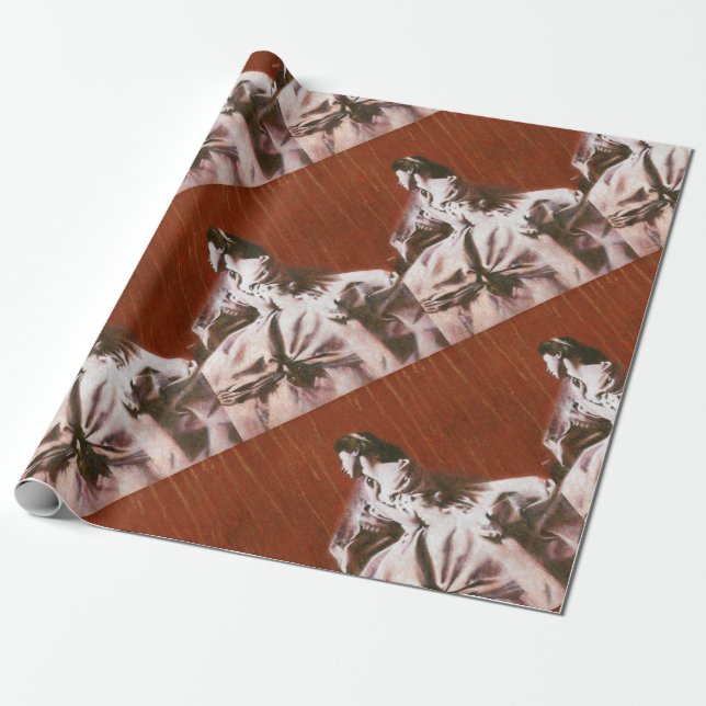 Vintages Mädchen in der Wrapping Geschenkpapier (Ungerollt)