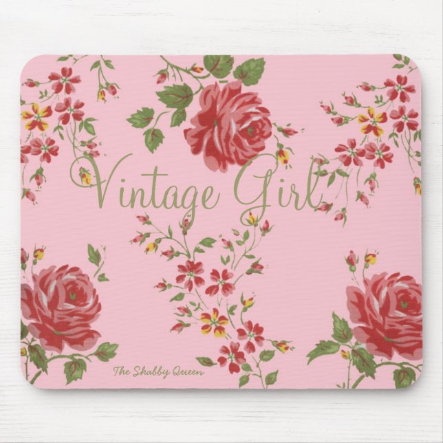 Vintages Mädchen Mousepad (Vorne)