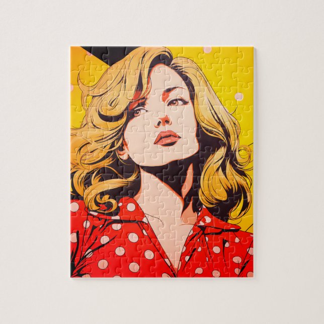 Vintages Mädchen personalisiert Foto einzigartiges Puzzle (Vertikal)