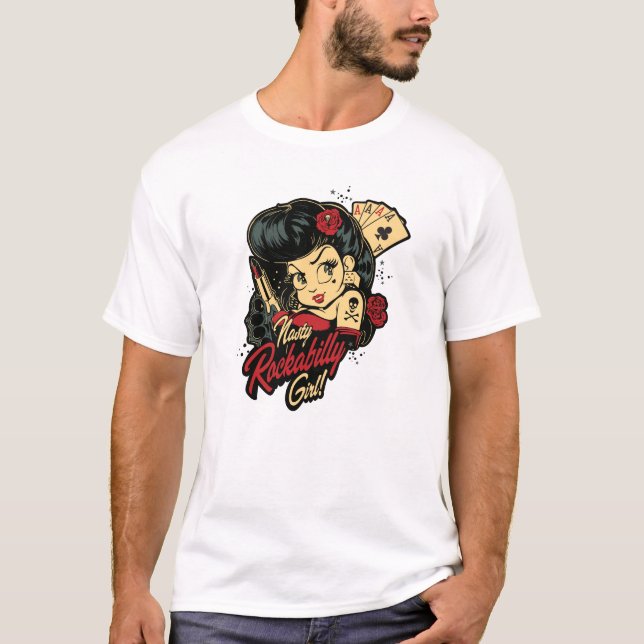 Vintages Mädchen T-Shirt (Vorderseite)