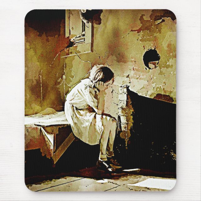 Vintages Mädchen von Fireplace Mouse Pad Mousepad (Vorne)