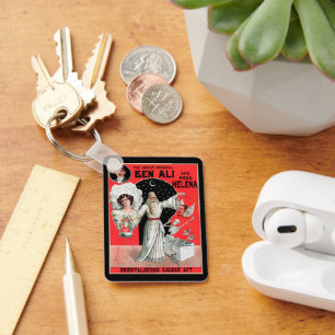 Vintages Magic Poster, der große Original Ben Ali Schlüsselanhänger