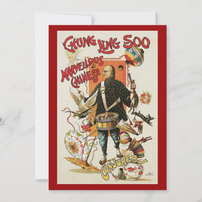 Vintages Magisches Poster, Magier Chung Ling Soo (Vorderseite)