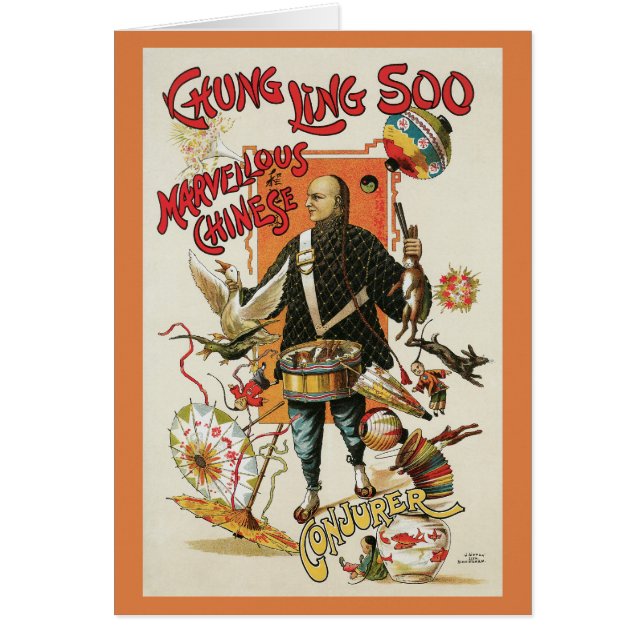 Vintages Magisches Poster, Magier Chung Ling Soo (Vorne)