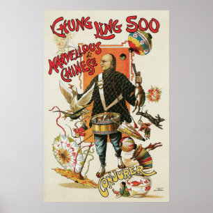 Vintages Magisches Poster, Magier Chung Ling Soo Poster
